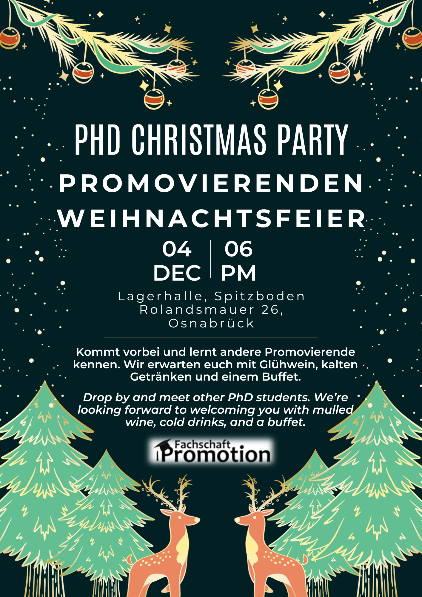 Flyer für die Weihnachtsfeier 2024